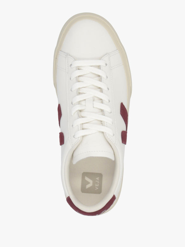 Women's Campo Leather White Grenat Trainers