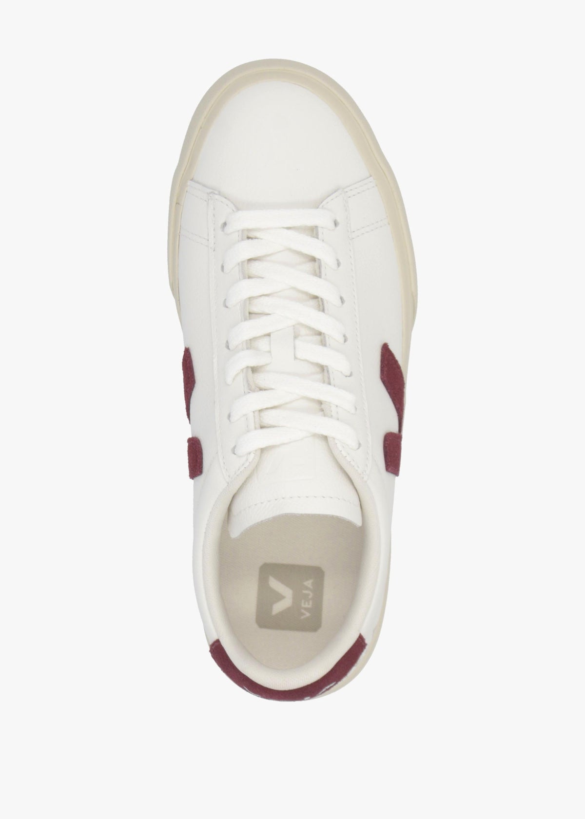 Women's Campo Leather White Grenat Trainers