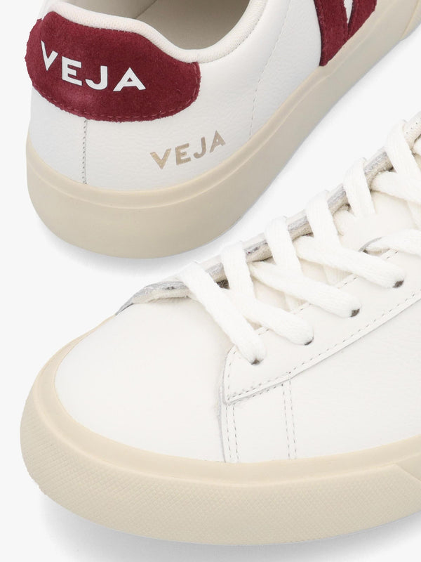 Women's Campo Leather White Grenat Trainers
