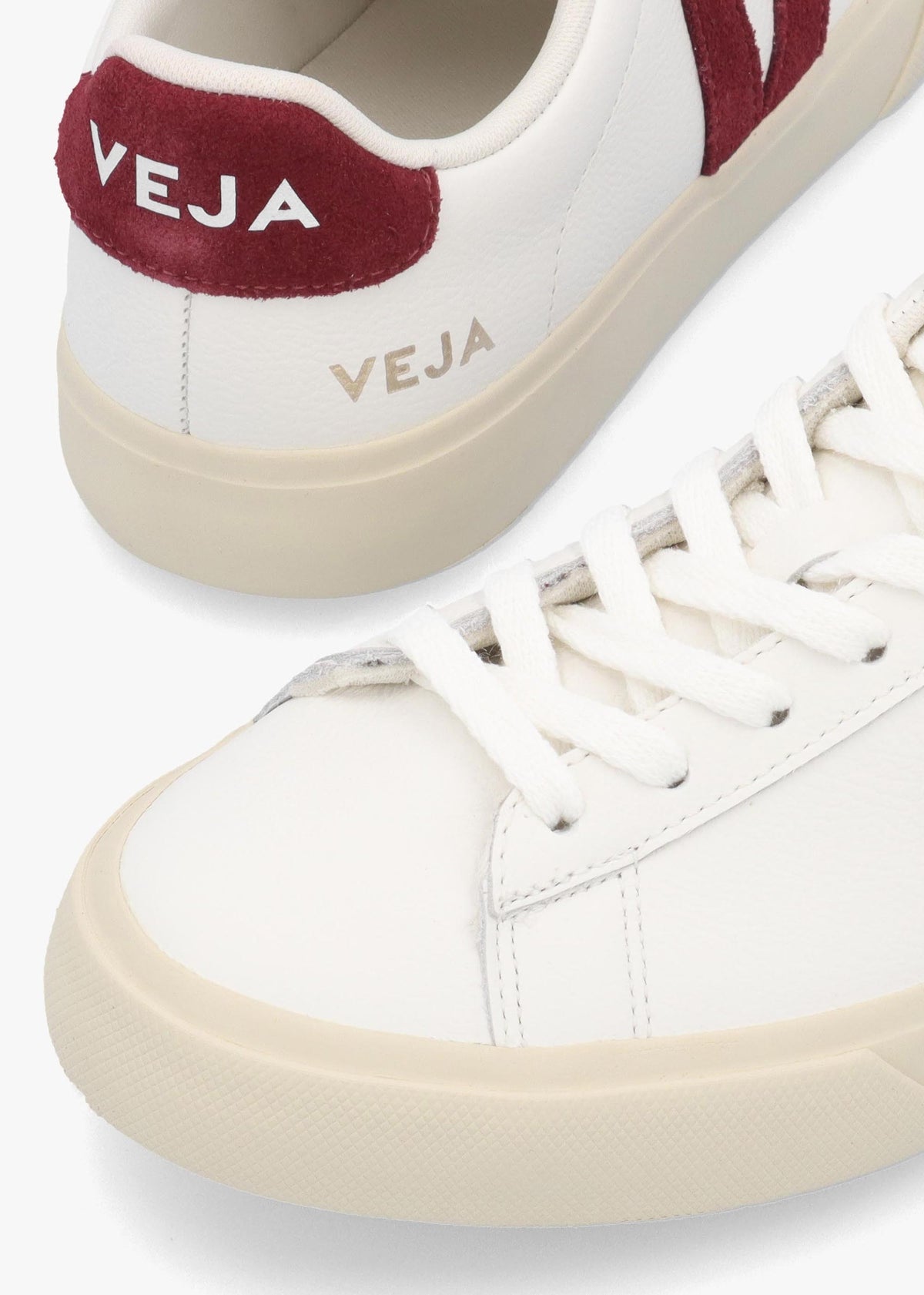 Women's Campo Leather White Grenat Trainers
