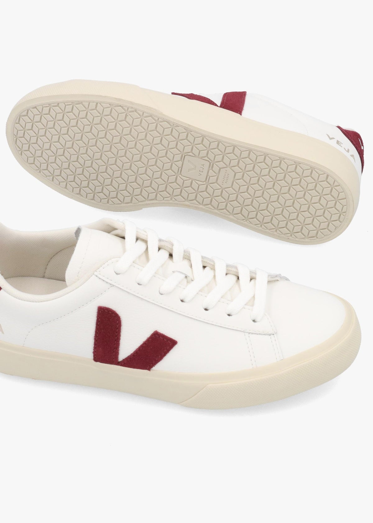 Women's Campo Leather White Grenat Trainers