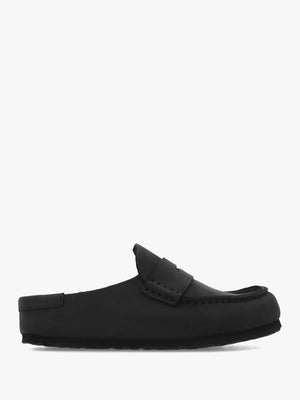 Women’s Naples Wrapped Black Leather Clogs