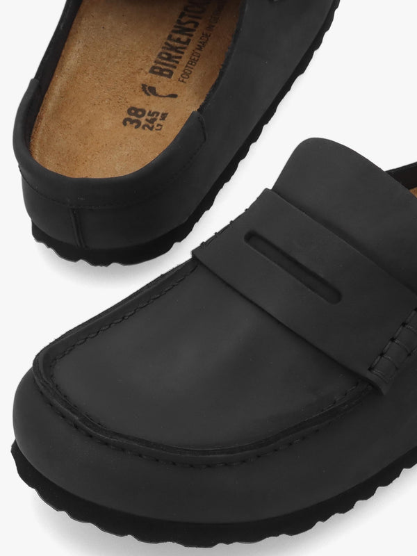 Women’s Naples Wrapped Black Leather Clogs