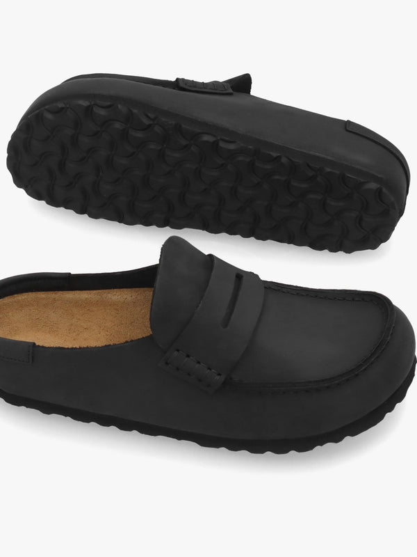 Women’s Naples Wrapped Black Leather Clogs