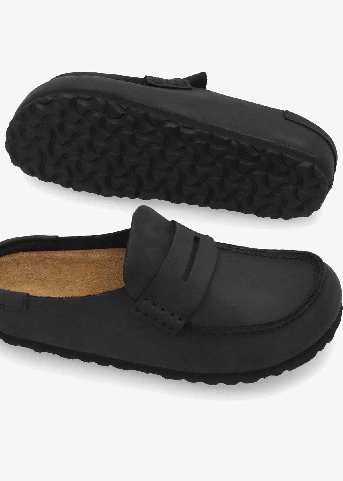 Women’s Naples Wrapped Black Leather Clogs