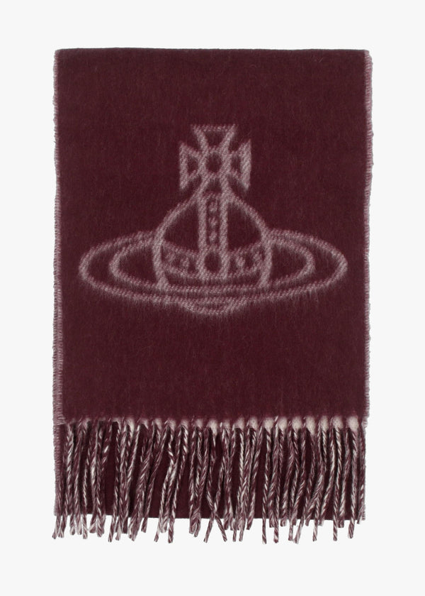 Unisex Double Face Bordeaux Wool Scarf