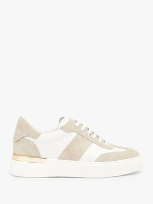 Goldie Camel Leather Side Stripe Trainers