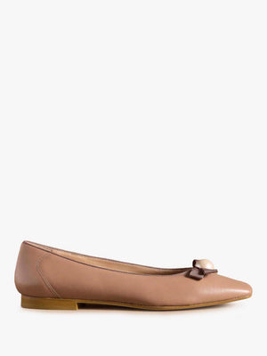 Carden Blush Leather Ballet Pumps