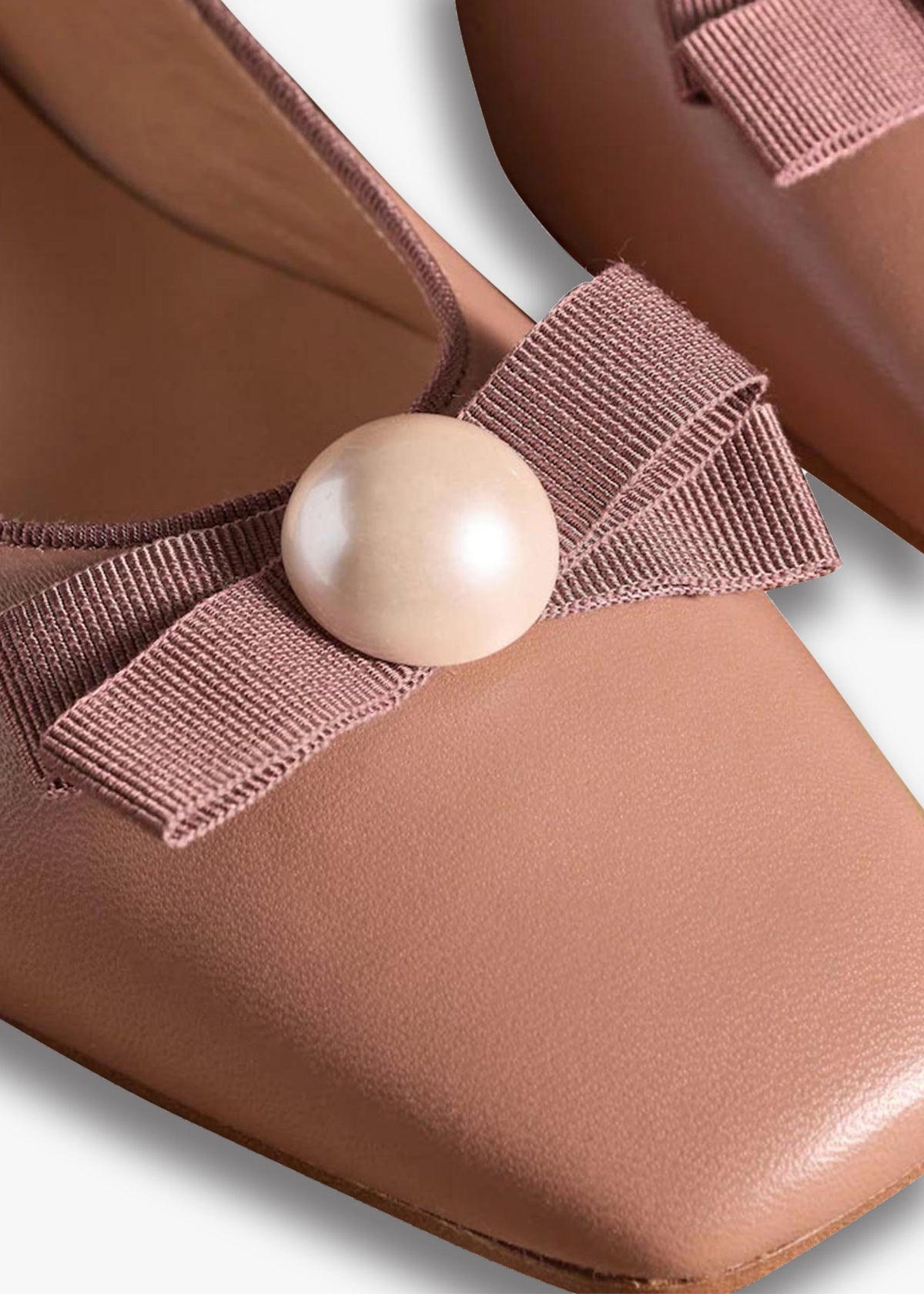 Carden Blush Leather Ballet Pumps