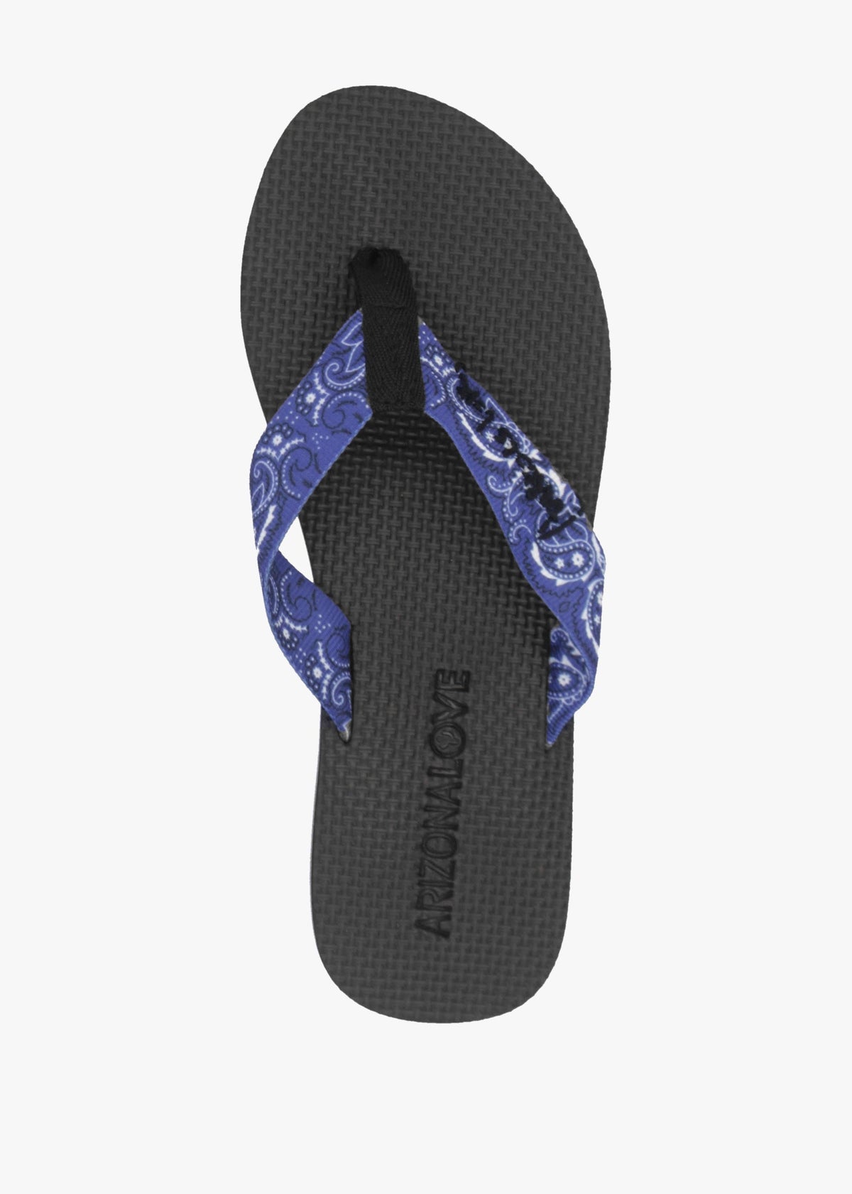 Tong Bandana Blue Platform Flip Flops