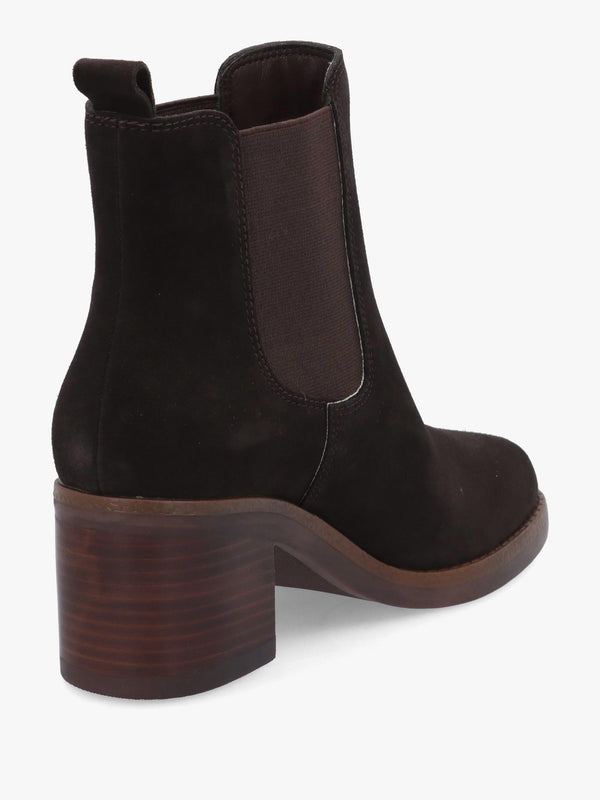 Ablocky Brown Suede Block Heel Chelsea Boots