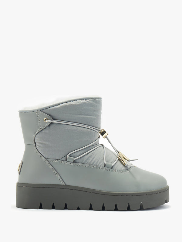 Adeline Grey Sheepskin Snow Boots