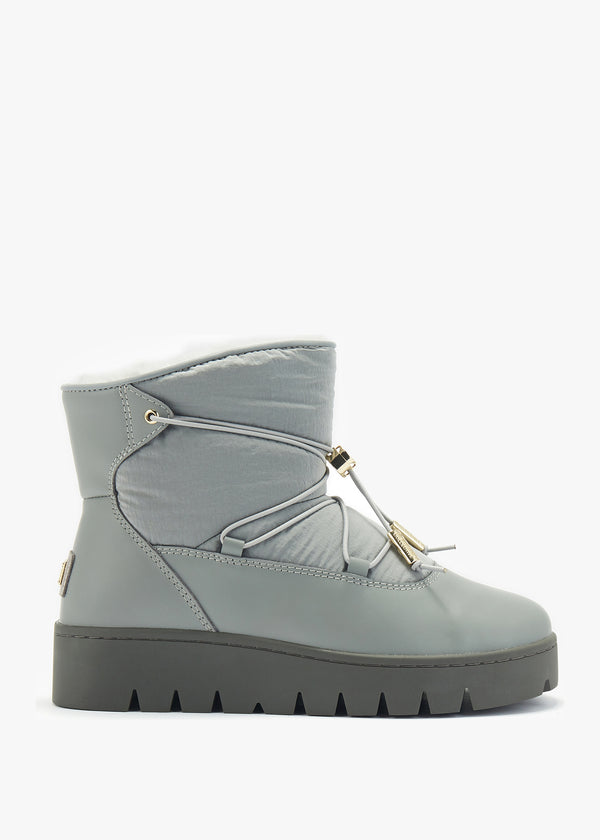 Adeline Grey Sheepskin Snow Boots