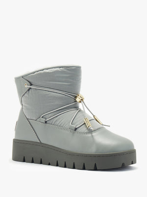 Adeline Grey Sheepskin Snow Boots