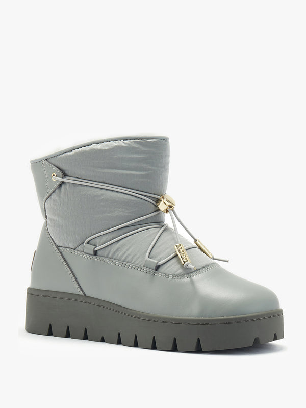Adeline Grey Sheepskin Snow Boots
