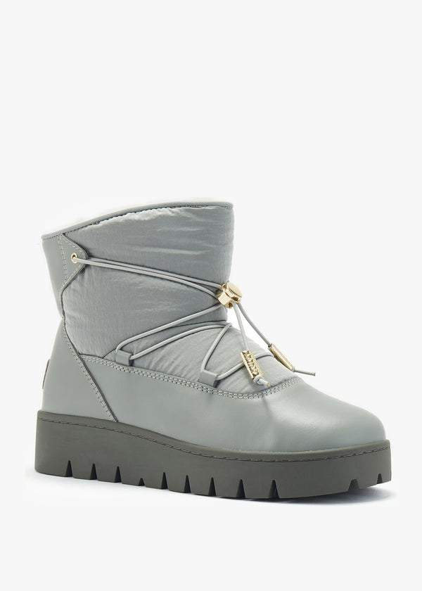 Adeline Grey Sheepskin Snow Boots