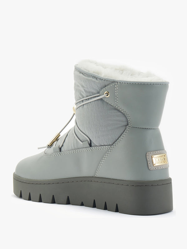 Adeline Grey Sheepskin Snow Boots