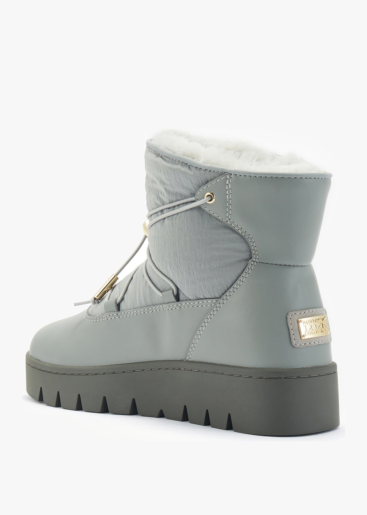 Adeline Grey Sheepskin Snow Boots