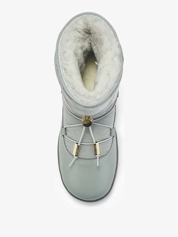 Adeline Grey Sheepskin Snow Boots