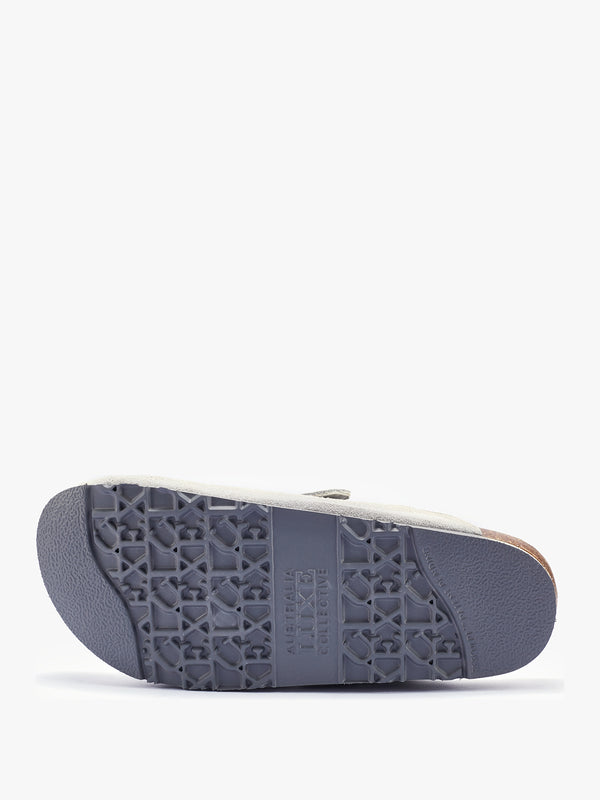 Berlin Grey Suede Sheepskin Closed Toe Mule