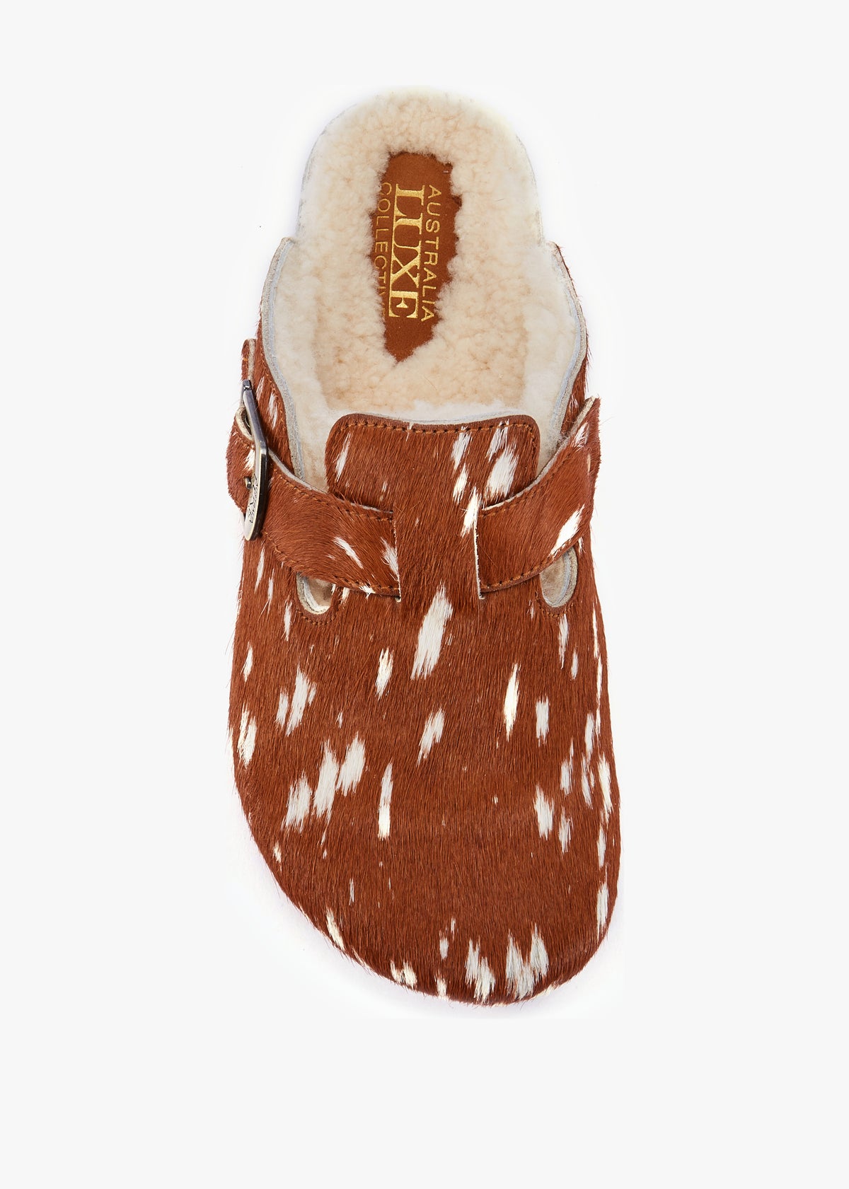 Berlin Bambi Print Pony Hair Closed Toe Mule