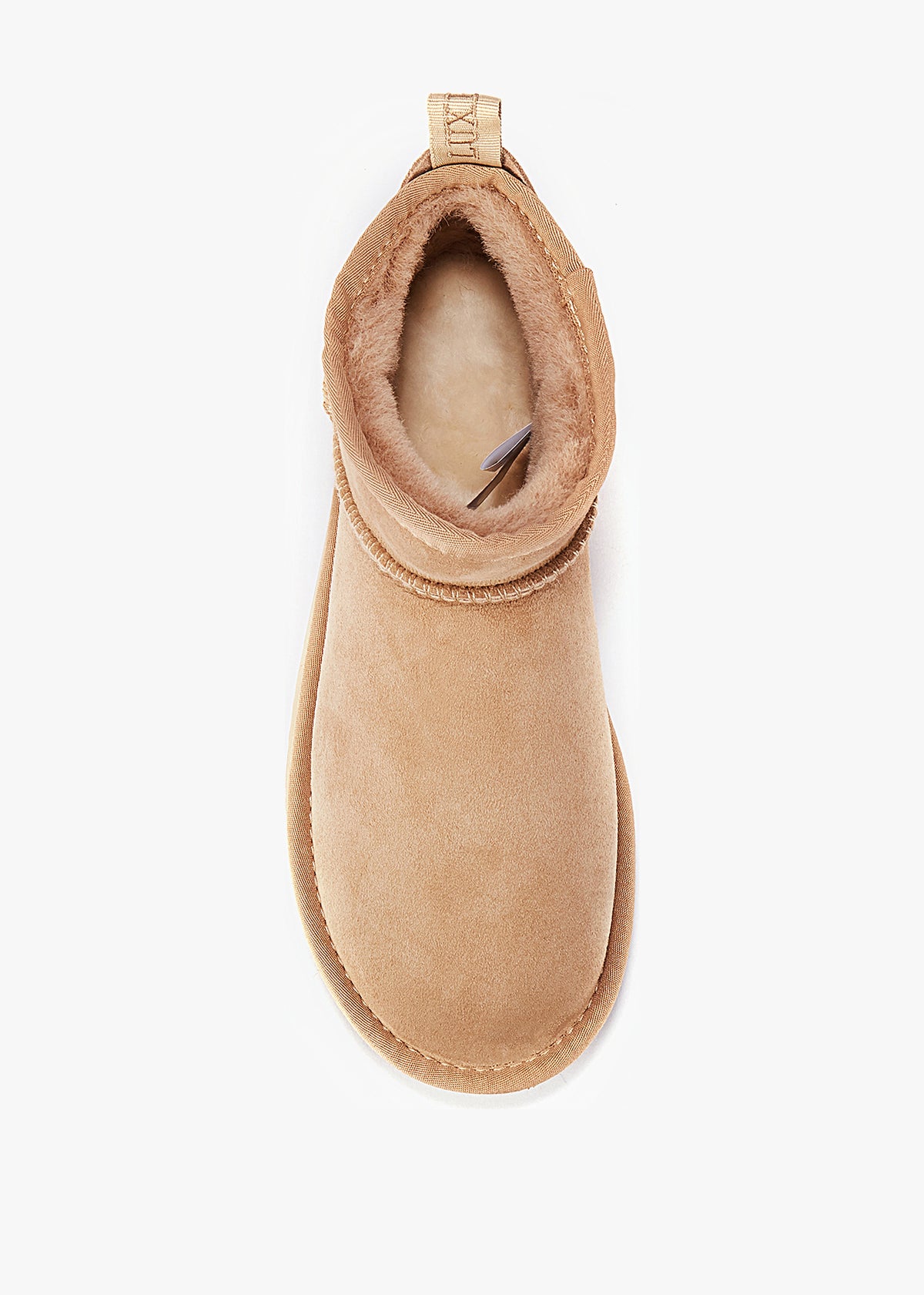 Cosy Ultra Short Beige Shaggy Suede Ankle Boots