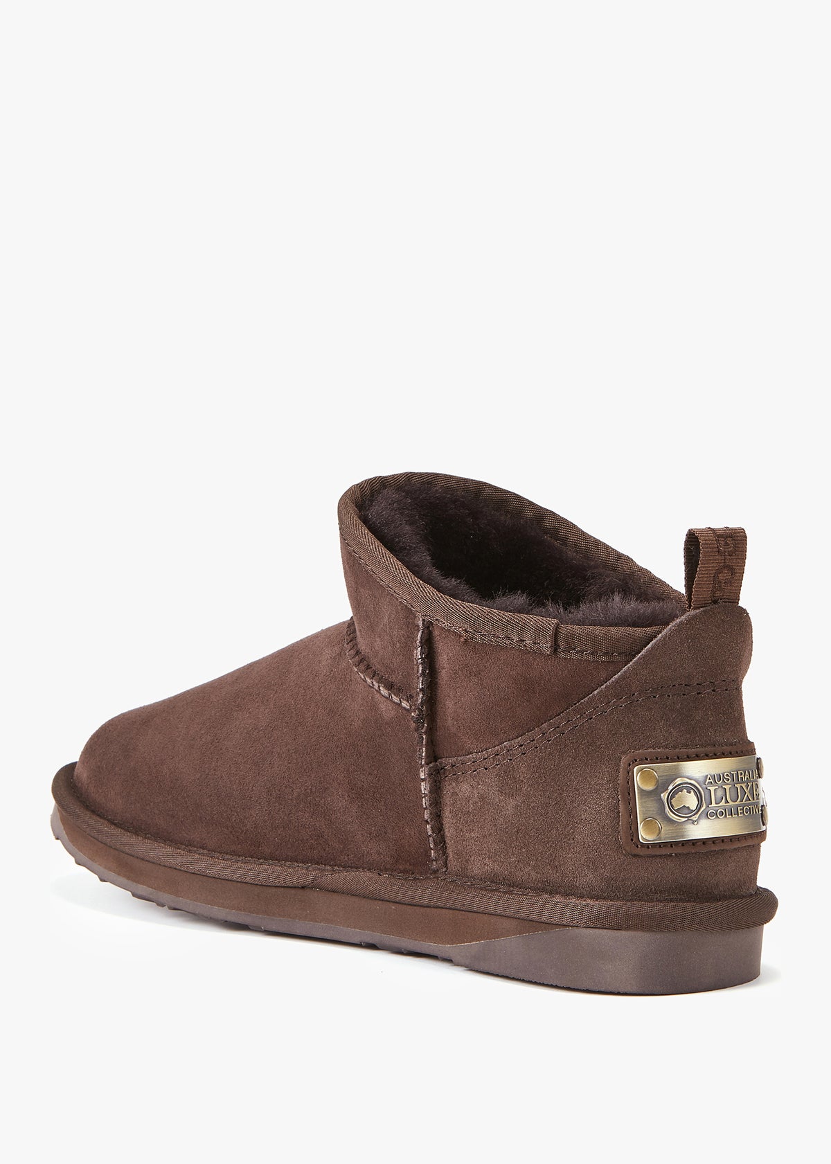 Cosy Ultra Short Brown Double Face Sheepskin Ankle Boots
