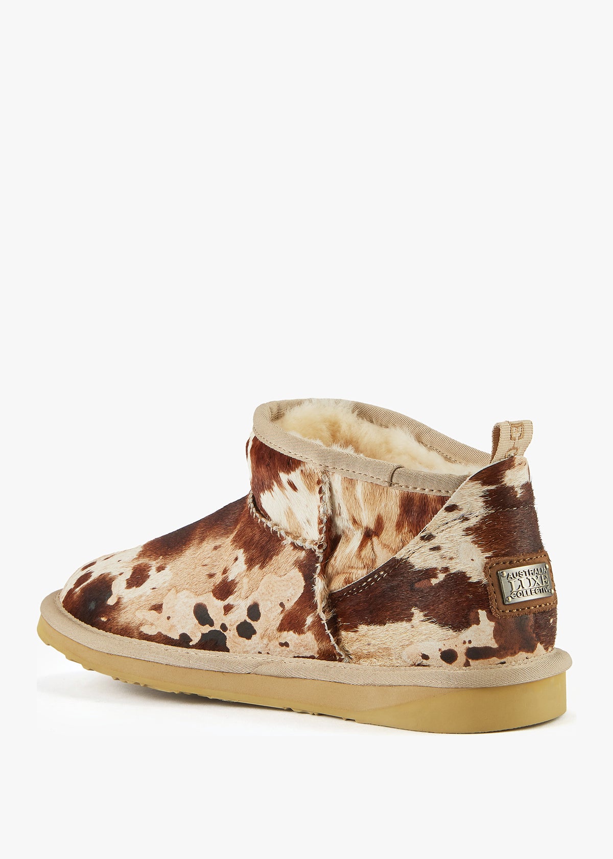 Cosy Ultra Short Splat Pony Hair Ankle Boots