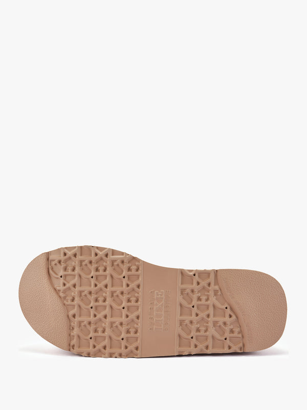 Cosy Beige Shaggy Suede Platform Ankle Boots