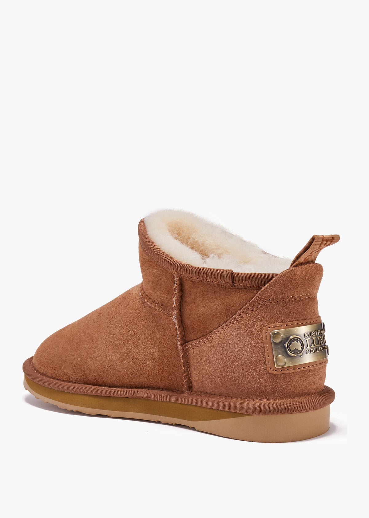 Cosy Ultra Short Tan Double Face Sheepskin Ankle Boots