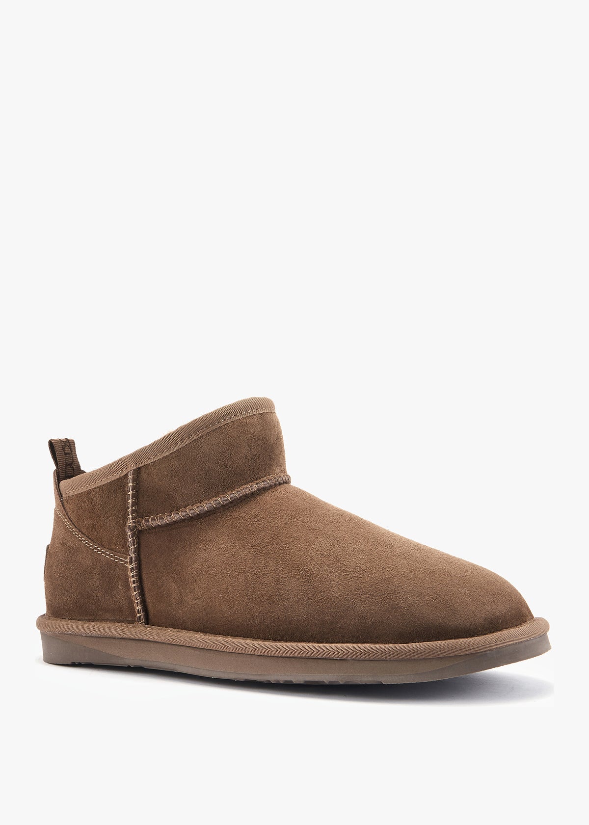 Australia Luxe Cosy Ultra Short Taupe Double Face Sheepskin Ankle Boots