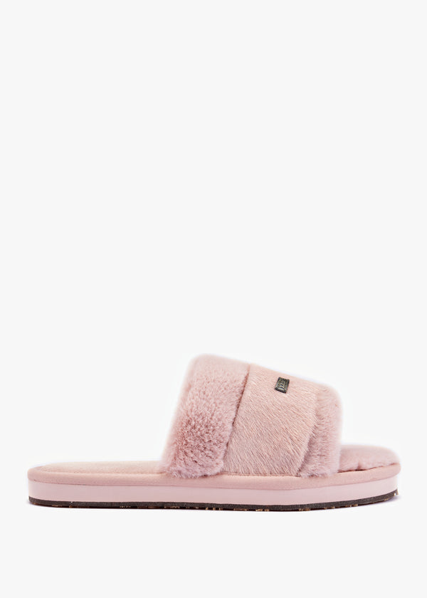 Muchas Lite Pink Faux Fur Slippers