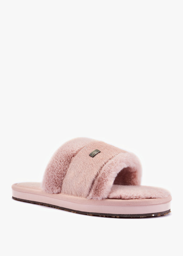 Muchas Lite Pink Faux Fur Slippers