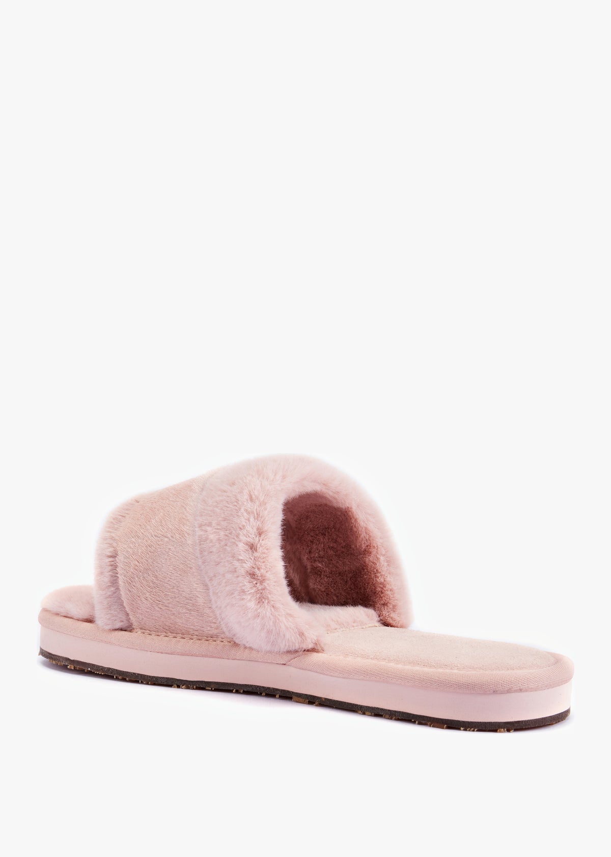 Muchas Lite Pink Faux Fur Slippers