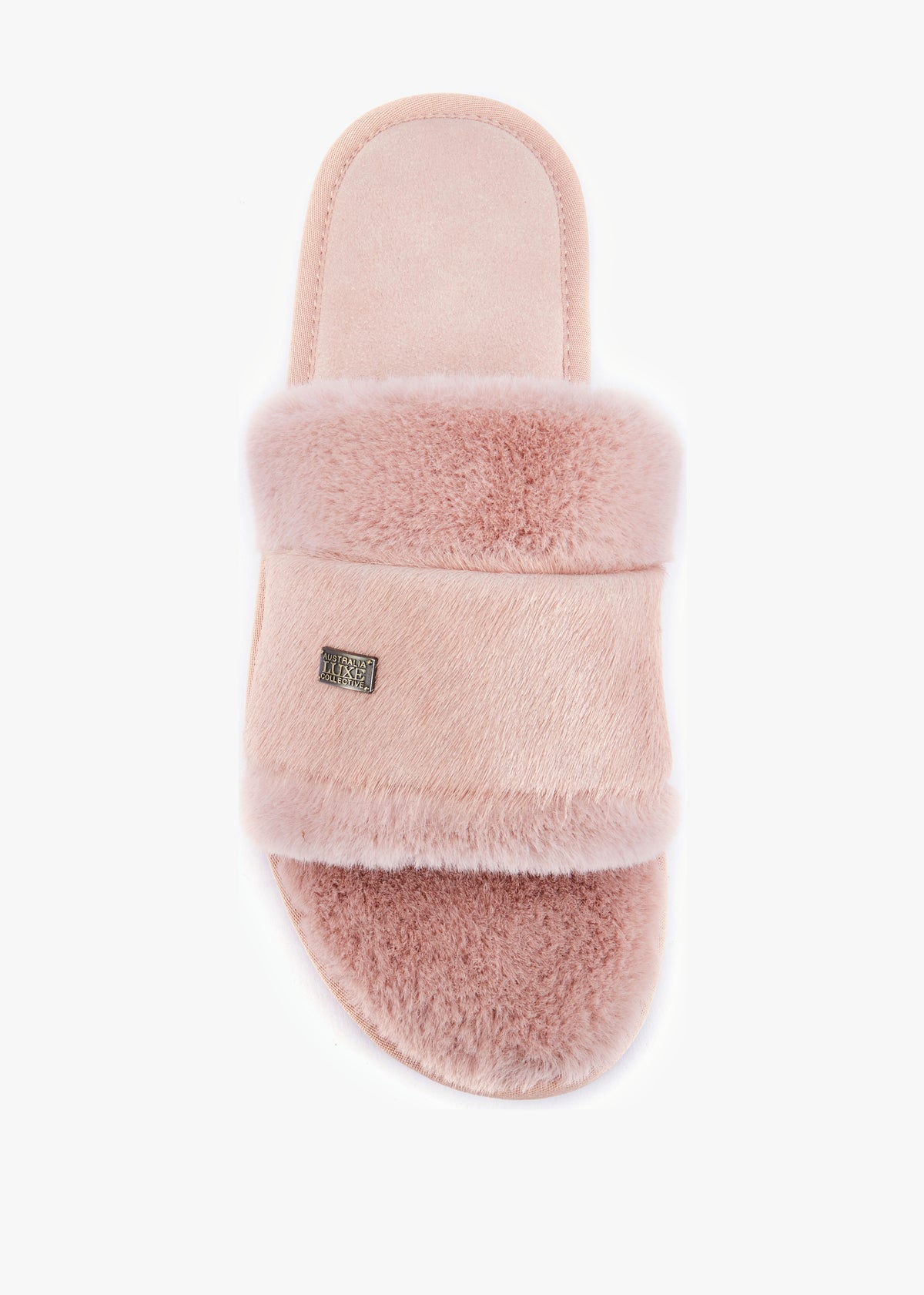 Muchas Lite Pink Faux Fur Slippers