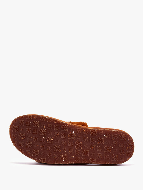Muchas Lite Tan Faux Fur Slippers