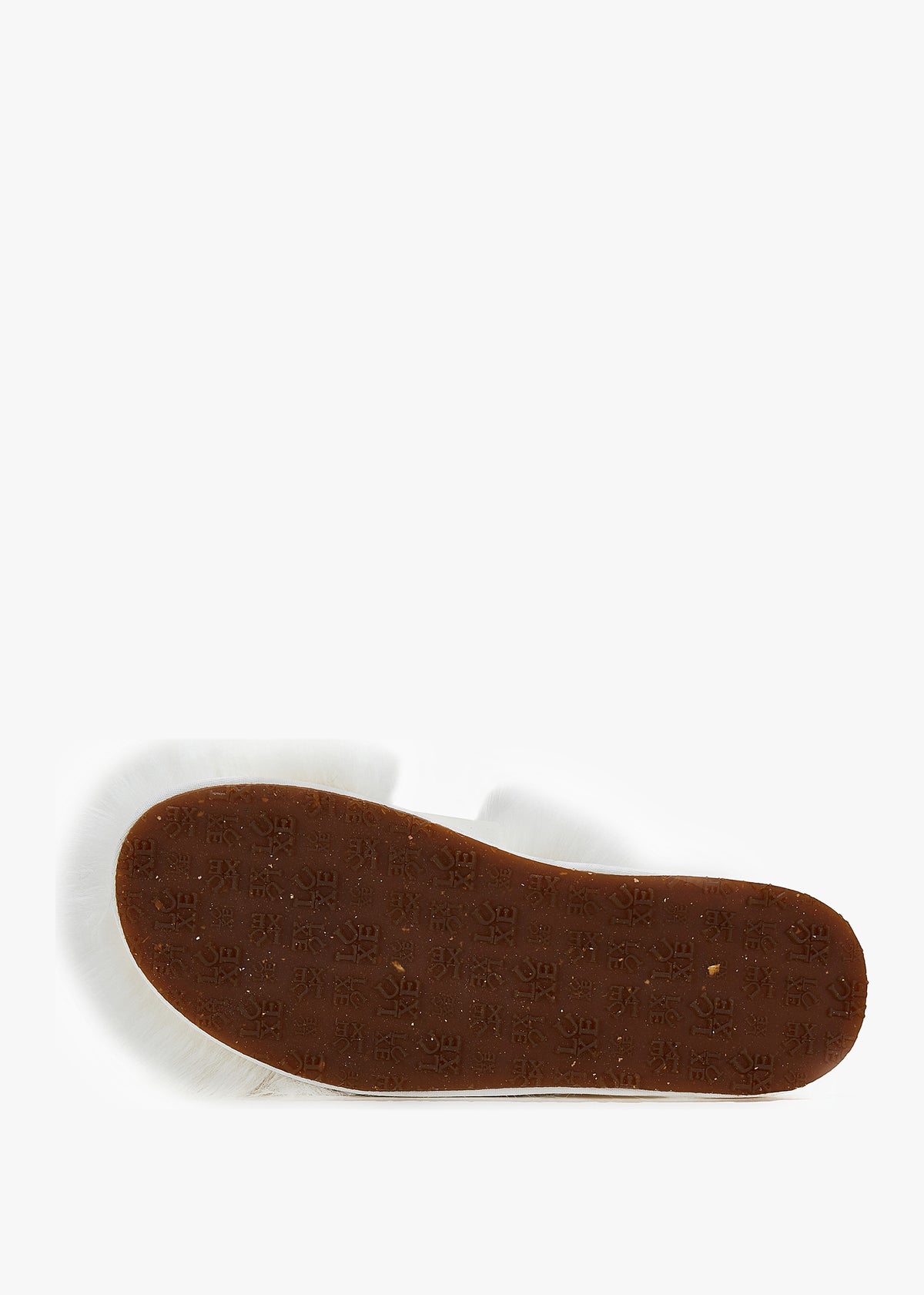 Muchas Luxe White Faux Fur Slippers