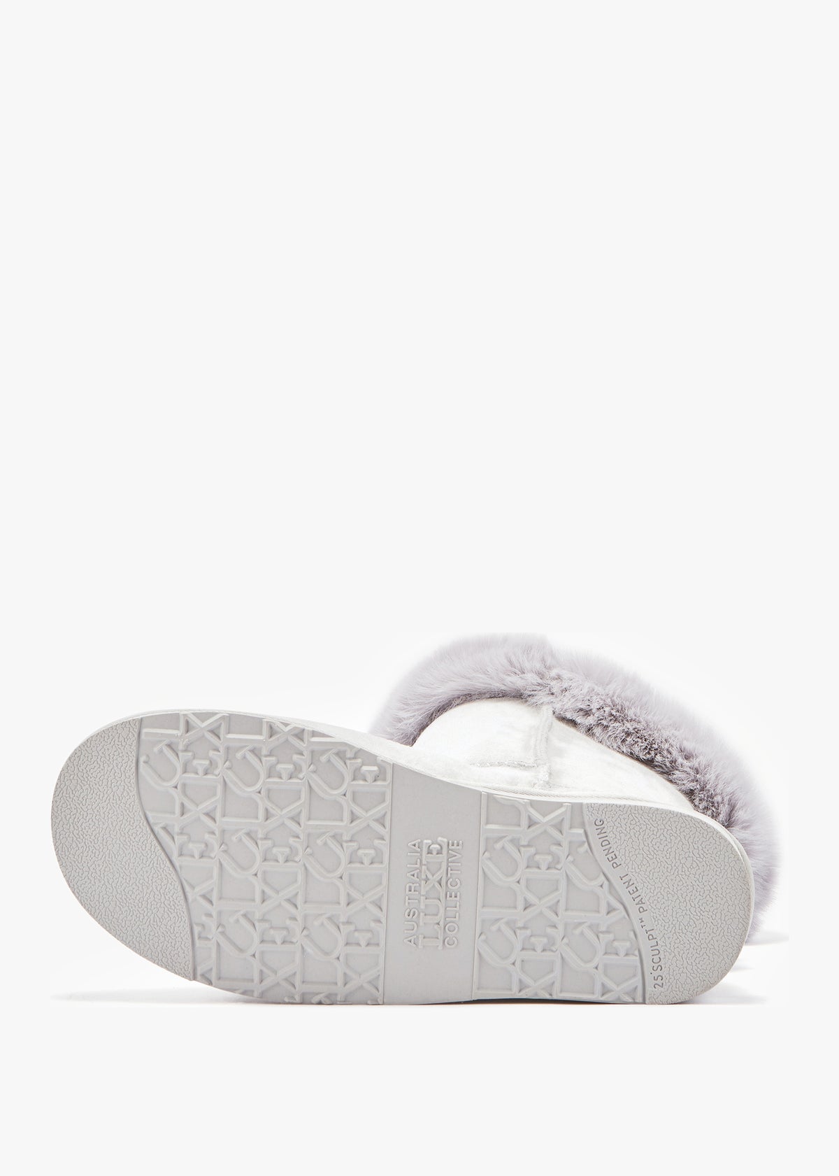 Nordic Grey Suede Faux Fur Trim Boots