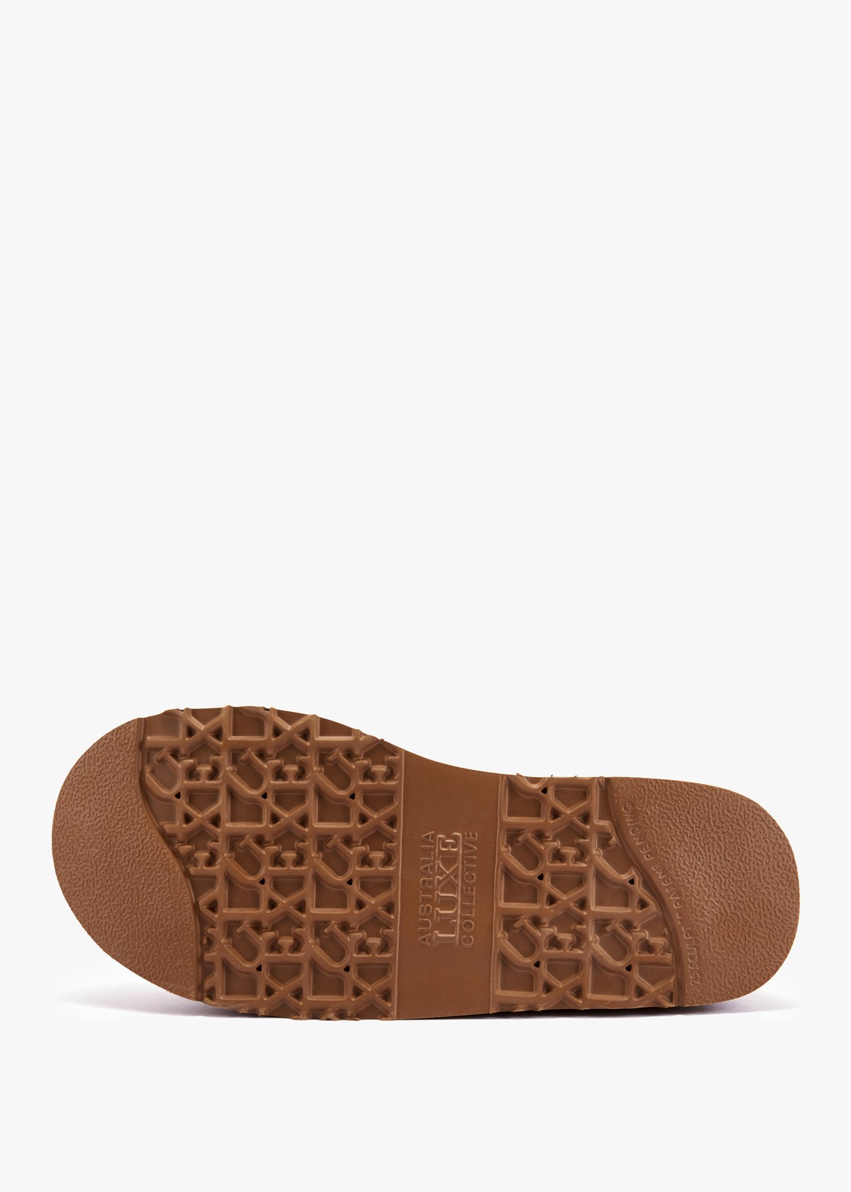 Outback Trim Tan Suede Platform Slippers