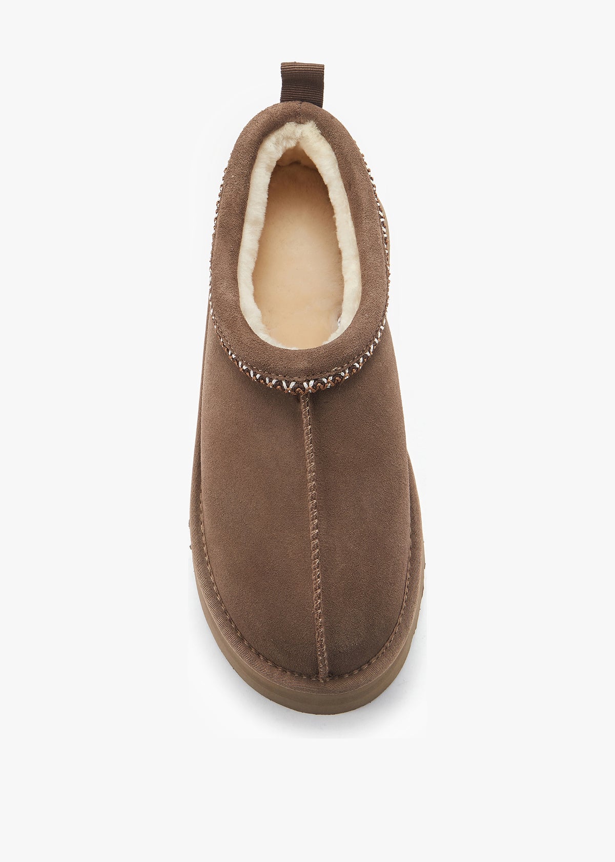 Outback Braid Brown Suede Platform Slippers