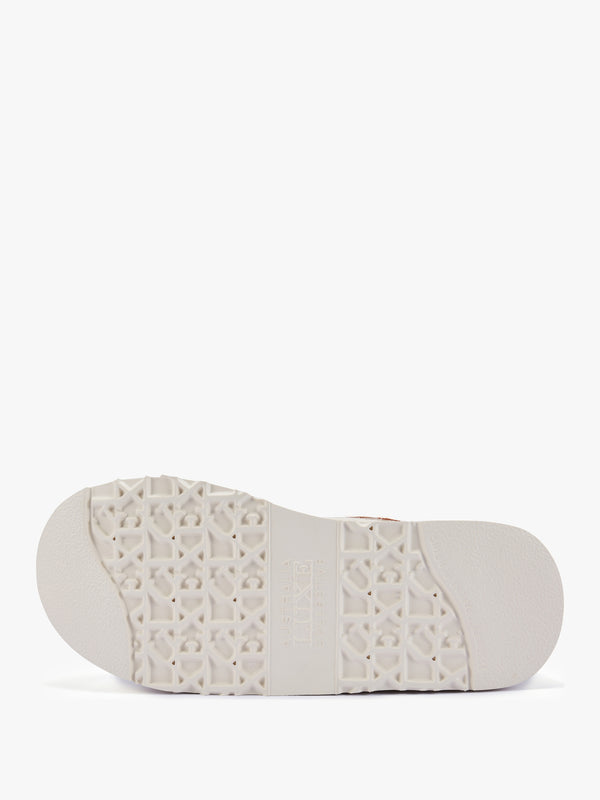 Outback Cream Suede Platform Slippers