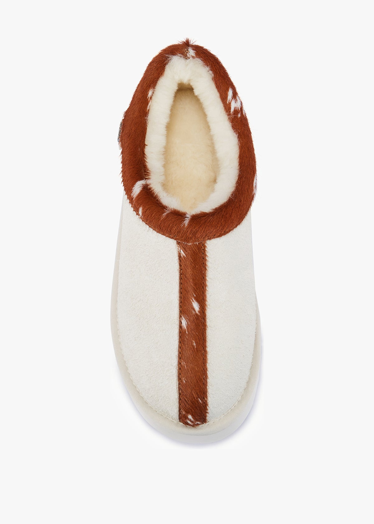 Outback Cream Suede Platform Slippers