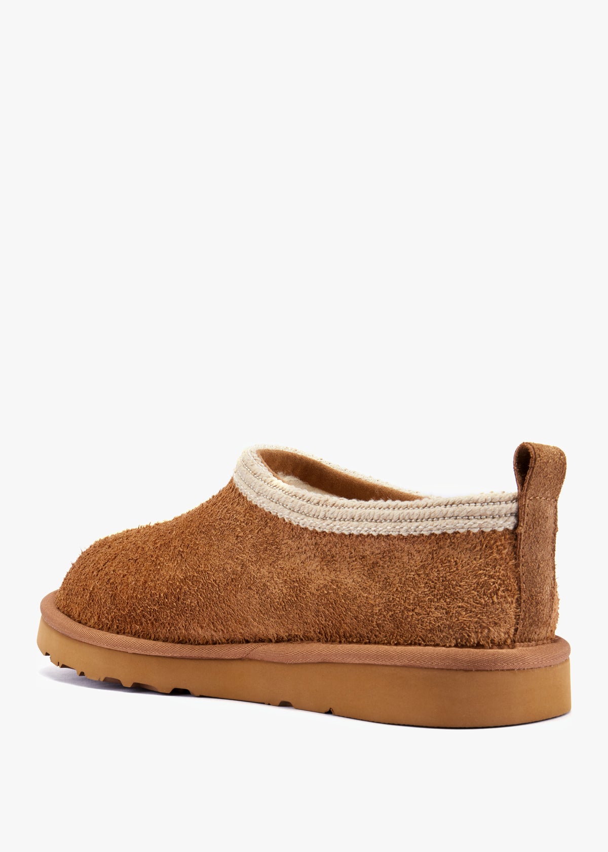 Outback Trim Tan Suede Slippers