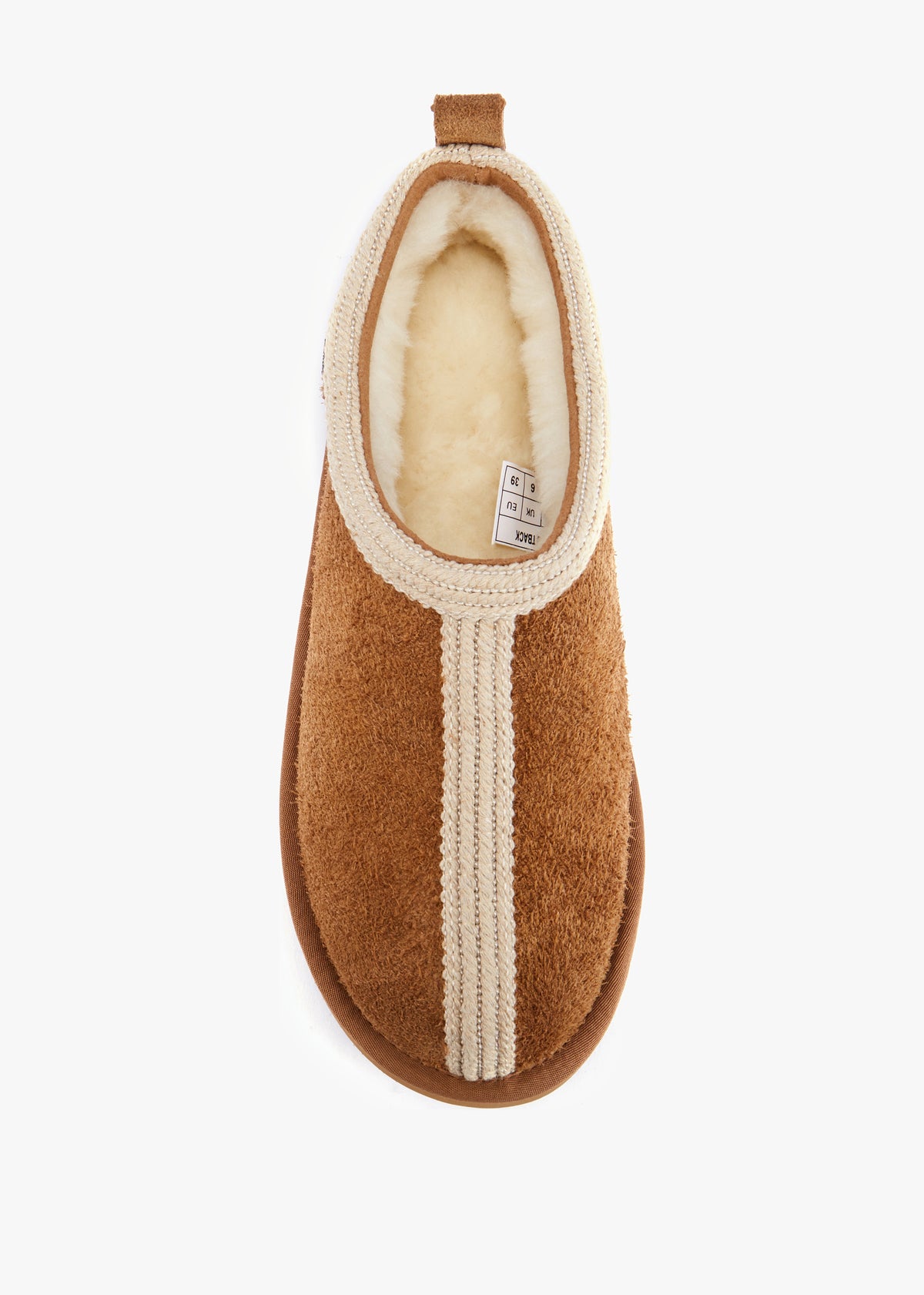Outback Trim Tan Suede Slippers