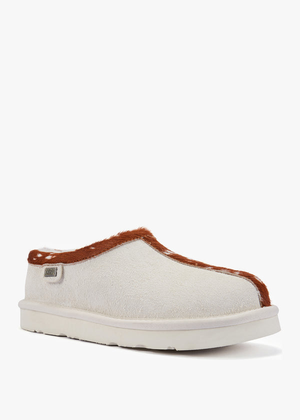 Outback Cream Suede Slippers