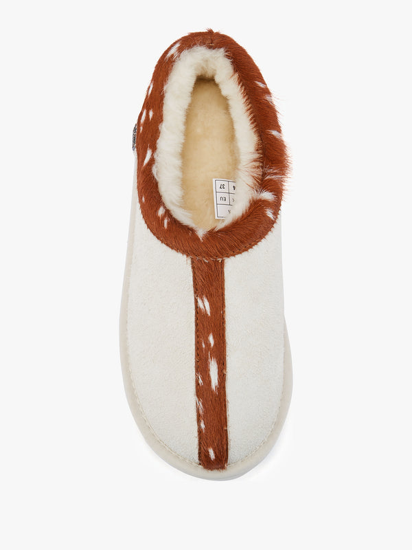 Outback Cream Suede Slippers