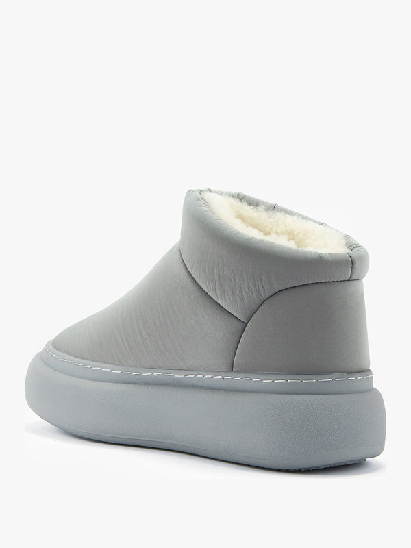 Piscis Grey Quilted Sheepskin Ankle Boots
