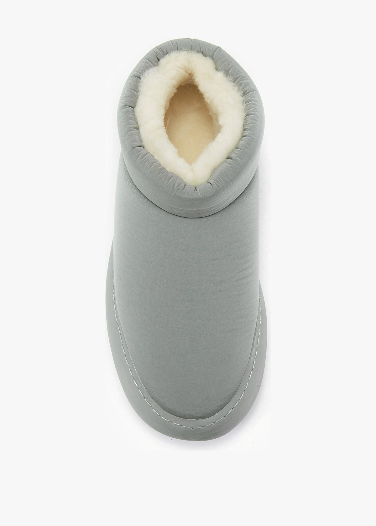 Piscis Grey Quilted Sheepskin Ankle Boots
