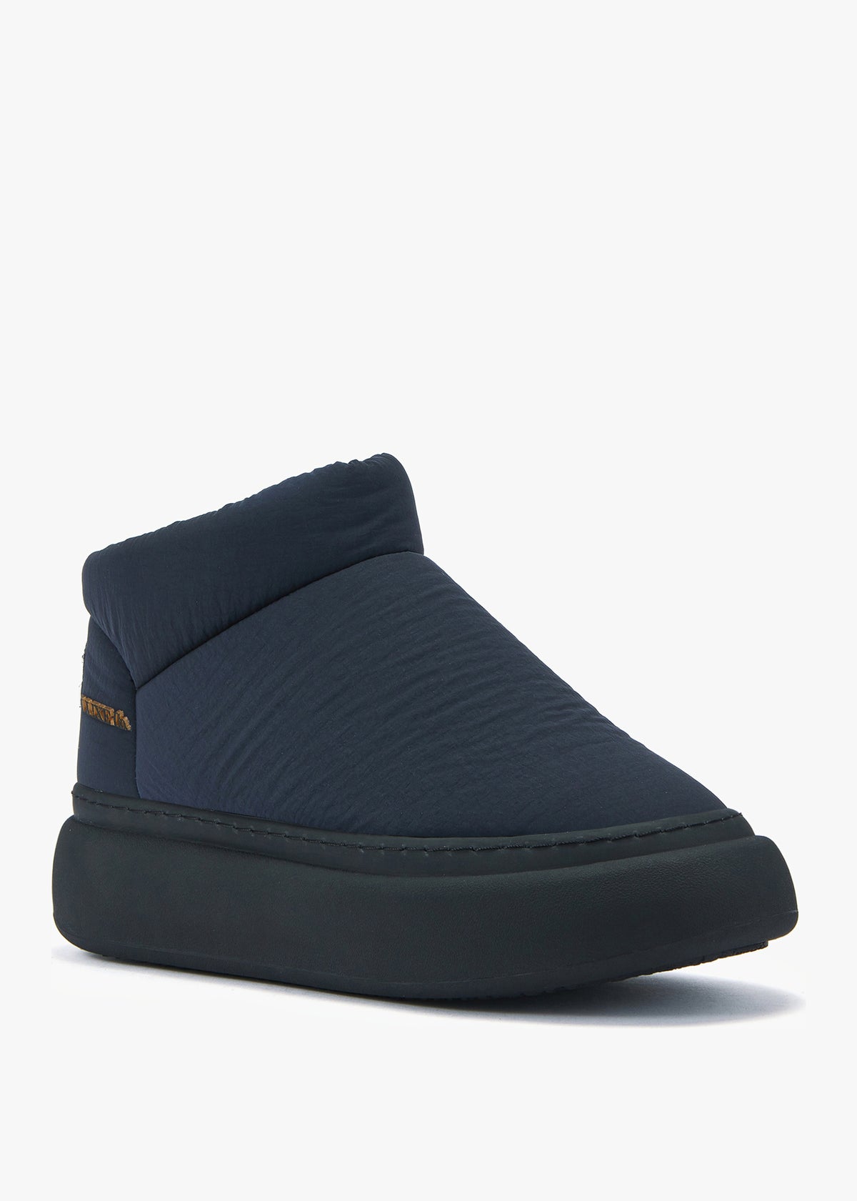 Piscis Navy Quilted Sheepskin Ankle Boots