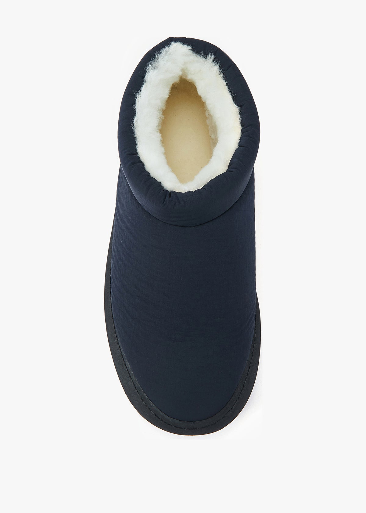 Piscis Navy Quilted Sheepskin Ankle Boots
